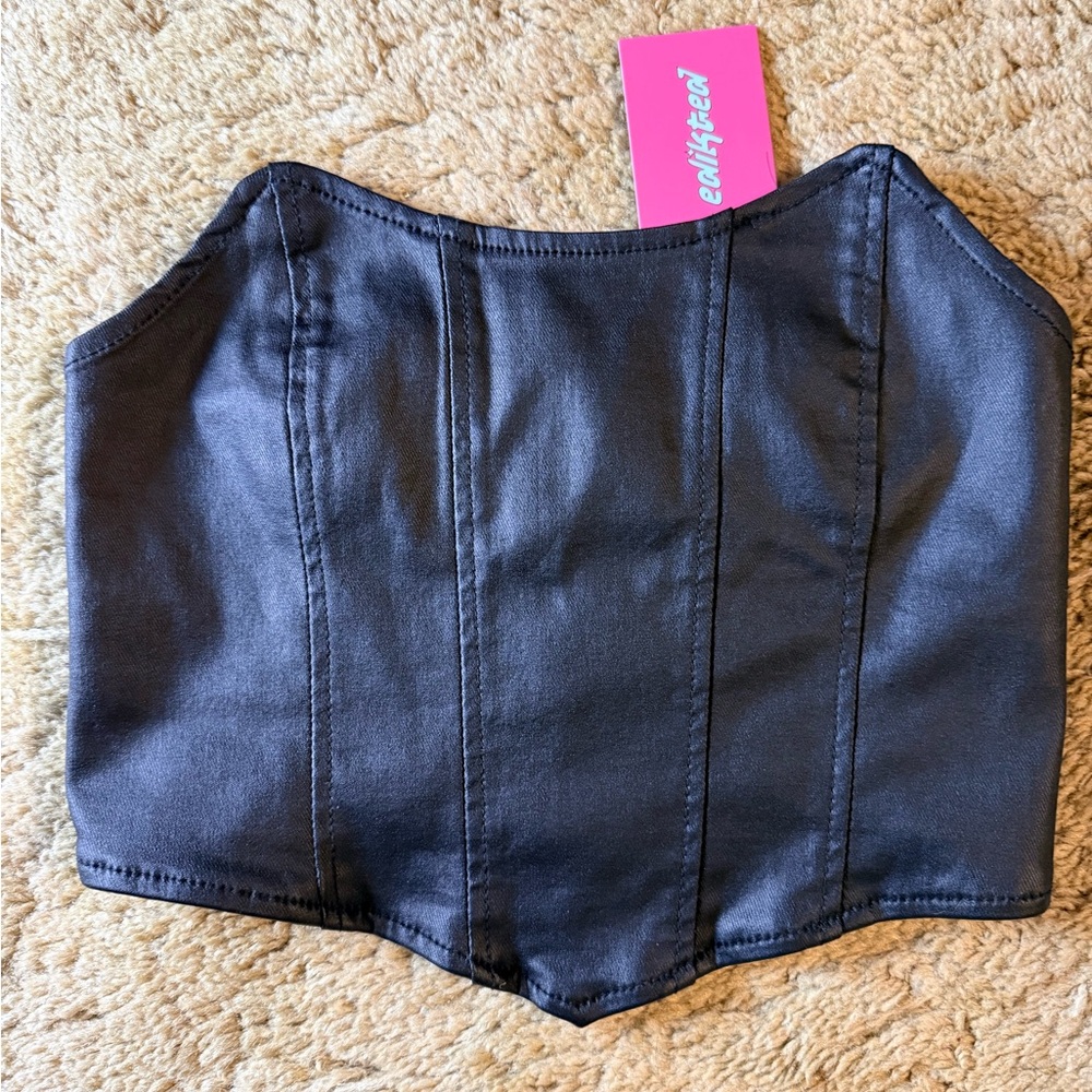 Black Corset Bustier Top